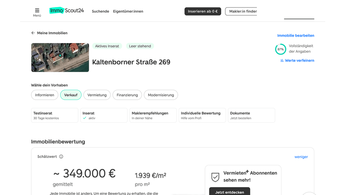 Preisübersicht ImmobilienScout24